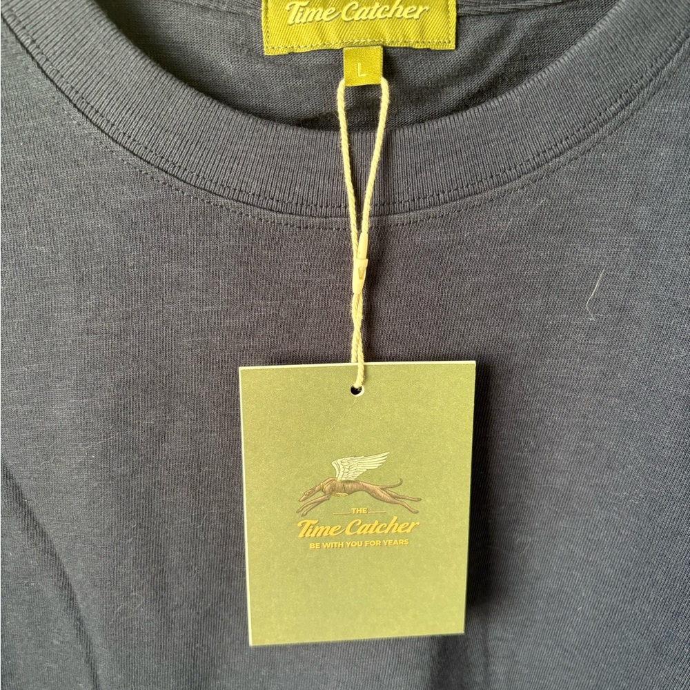 NWT men’s Navy Blue Short Sleeve Tee by Time Catcher Small cotton - Picture 4 of 11